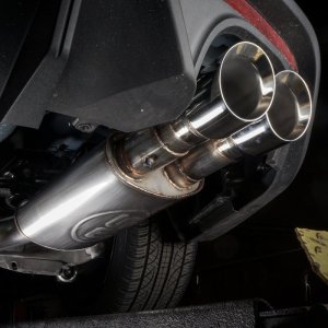 Ford Mustang Performance Exhaust - Rear - Stainless Works - Cat Back Dual Exit with Active Valves - `18-`27